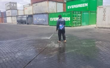 container yard cleaning container yard cleaning