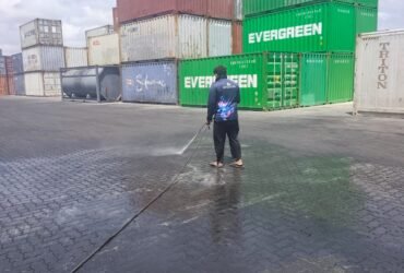 container yard cleaning