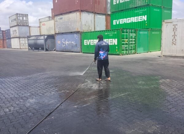 container yard cleaning